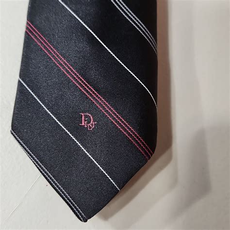 christian dior tie gray with pink and blue diagonal stripes|Christian Dior Vintage Tie Italy Diagonal Stripe Wine Red .